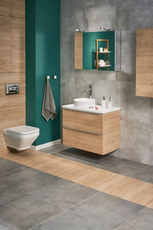 Umywalka nablatowa ceramiczna GoodHome Scalea śr. 35 cm biała