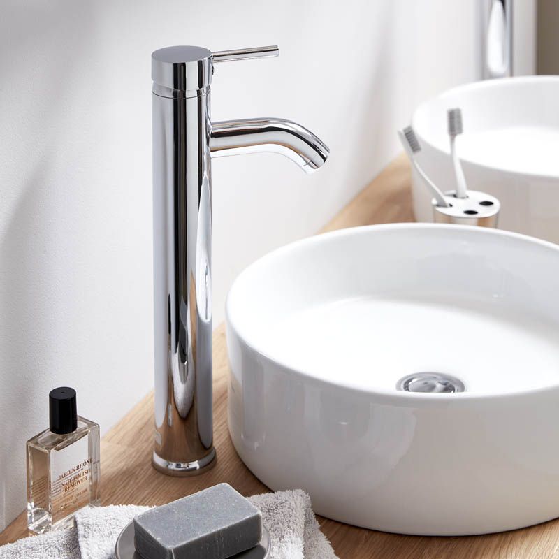 Umywalka nablatowa ceramiczna GoodHome Scalea śr. 35 cm biała