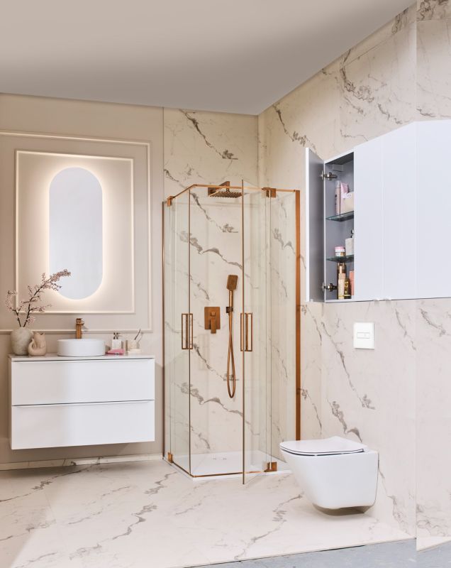 Umywalka nablatowa ceramiczna GoodHome Scalea śr. 35 cm biała