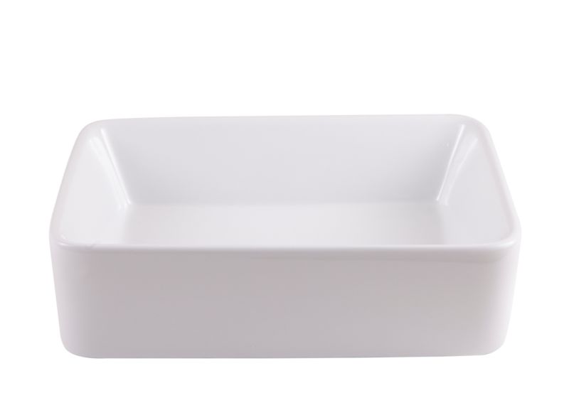 Umywalka nablatowa ceramiczna GoodHome Surma 48 x 38 cm biała