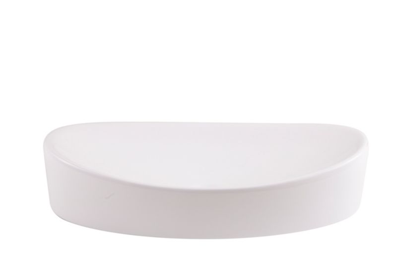Umywalka nablatowa ceramiczna GoodHome Torsa 65 x 34 cm biała