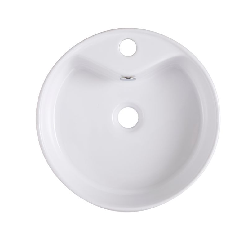 GoodHome Vorma keramické umyvadlo na desku, průměr. 38 cm bílá.