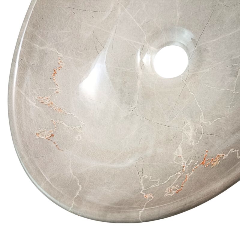 Umywalka nablatowa Estiva Eba Cashmere Marble 41,5 x 34 cm owalna kaszmirowa 1 szt.
