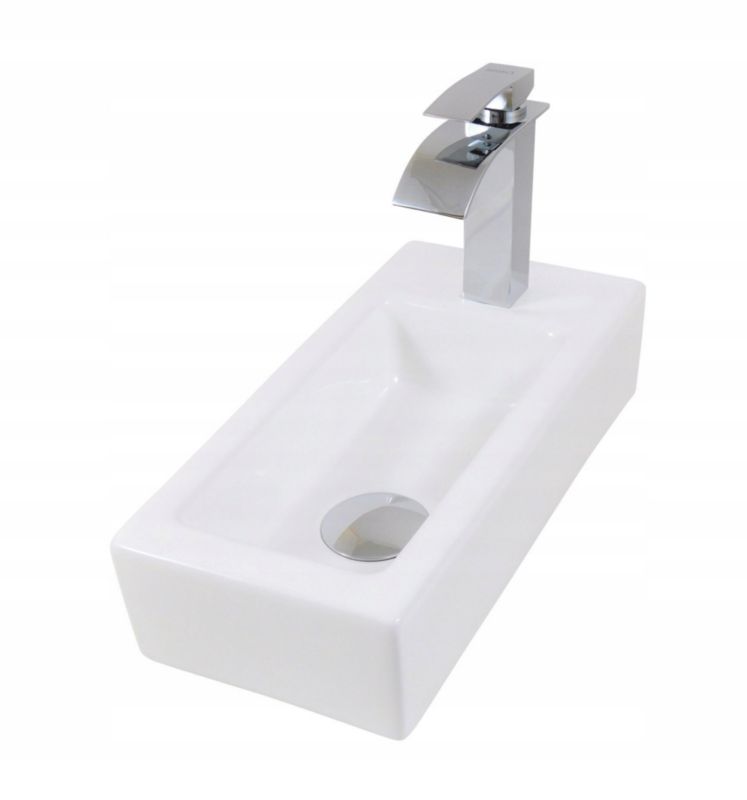 Umywalka nablatowa Estiva NAJRA Lewa biała 36,5x18,5x9 cm 1 szt.
