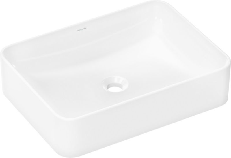 Umywalka nablatowa Hansgrohe Xuniva U prostokątna 55 x 40 cm biała