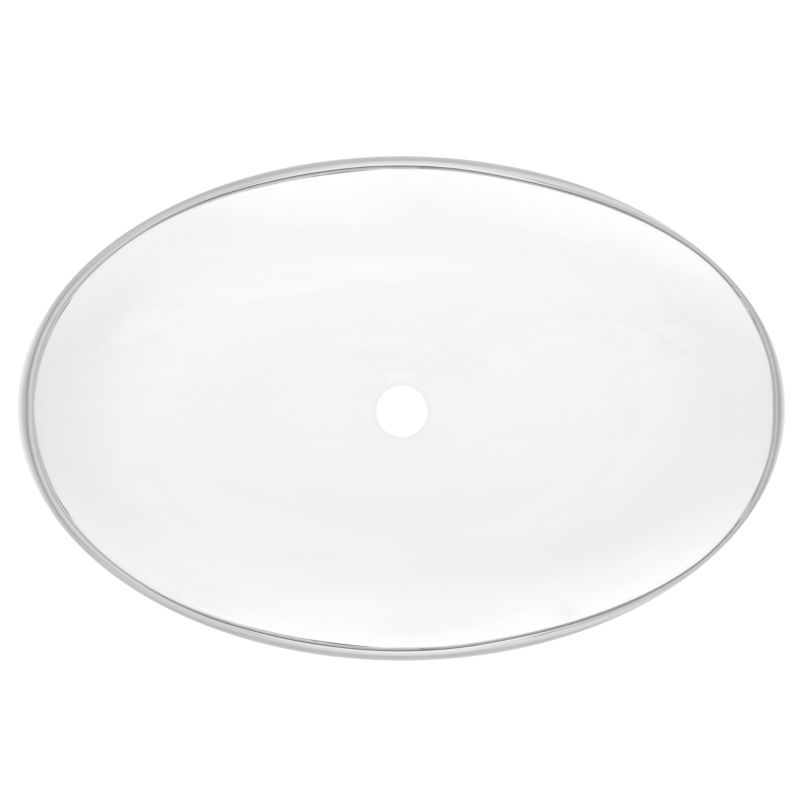 Umywalka nablatowa Invena Febe 59 cm owalna biały / chrom 1 szt.