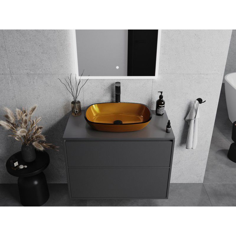 Umywalka nablatowa Mexen Araks złota 54x39 cm  24155450 1 szt.
