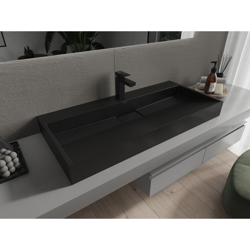 Umywalka nablatowa Mexen Ava czarna 100x46 cm  23011071 1 szt.
