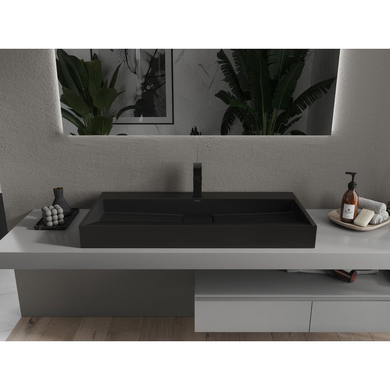 Umywalka nablatowa Mexen Ava czarna 100x46 cm  23011071 1 szt.