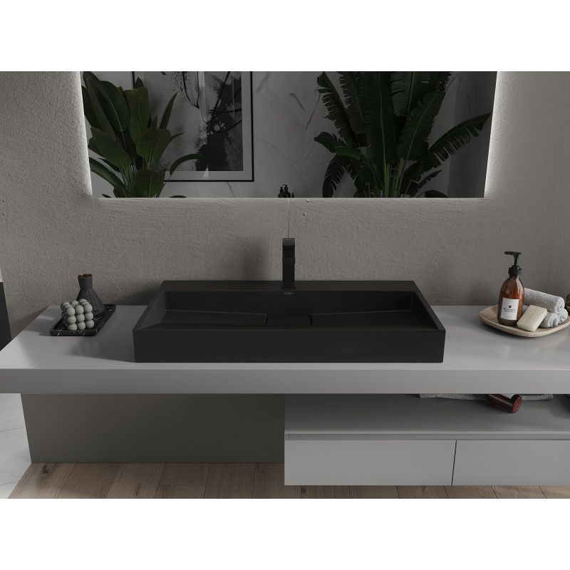 Umywalka nablatowa Mexen Ava czarna 90x46 cm 1 szt.