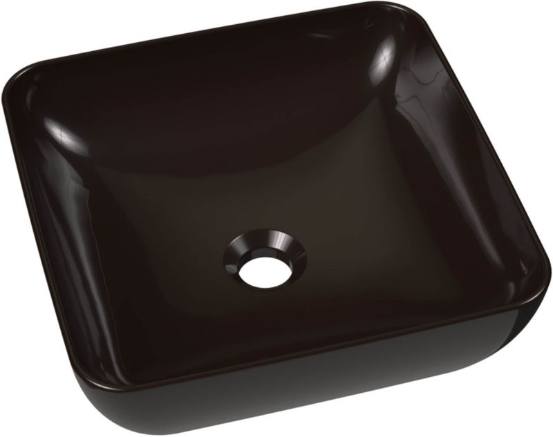 Umywalka nablatowa Ravak Ceramik Slim S 38 cm czarna
