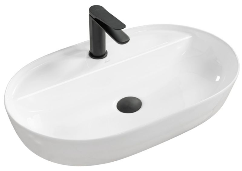 Umywalka Nablatowa Rea Aura 61 Owalna Biały 60,5X40,5X13,5Cm 1 Szt