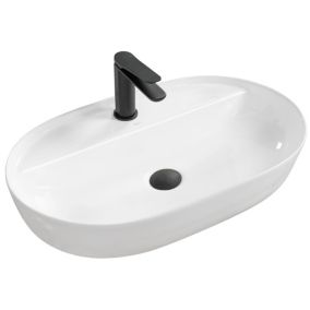 Umywalka Nablatowa Rea Aura 61 Owalna Biały 60,5X40,5X13,5Cm 1 Szt