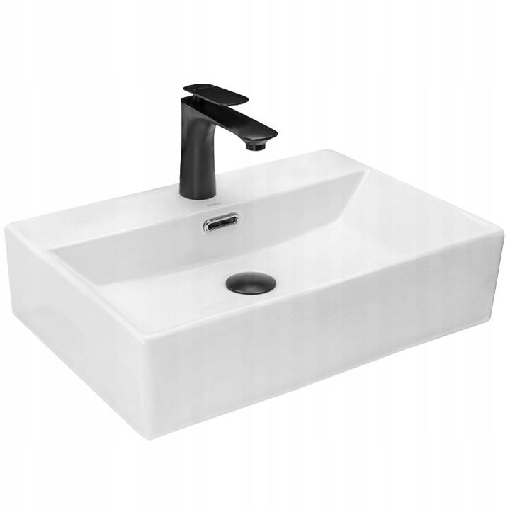 Umywalka Nablatowa Rea Bonita Prostokątny Biały 51X36X13Cm 1 Szt