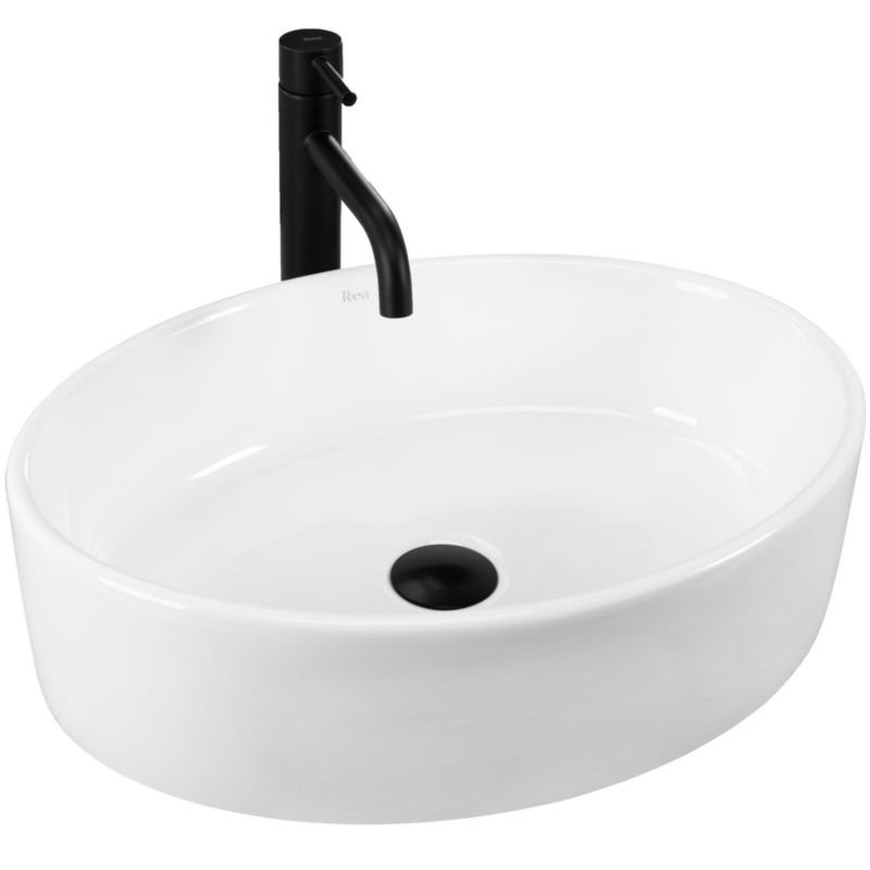 Umywalka Nablatowa Rea Fonda Owalna Biały 50X37X14Cm 1 Szt