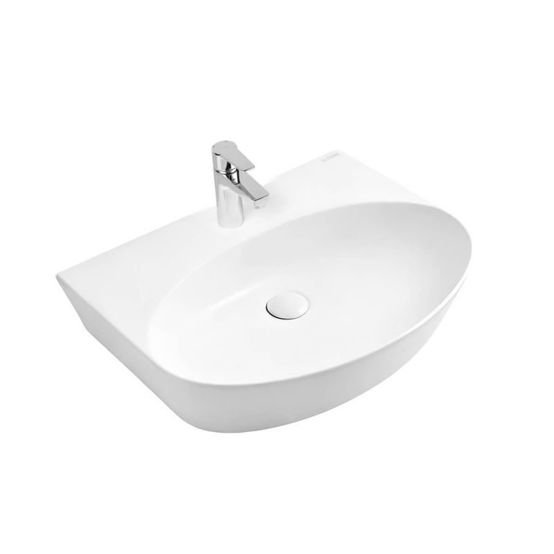 Umywalka Oltens Luma 51 x 41,5 cm ścienna owalna biała SmartClean 1 szt.