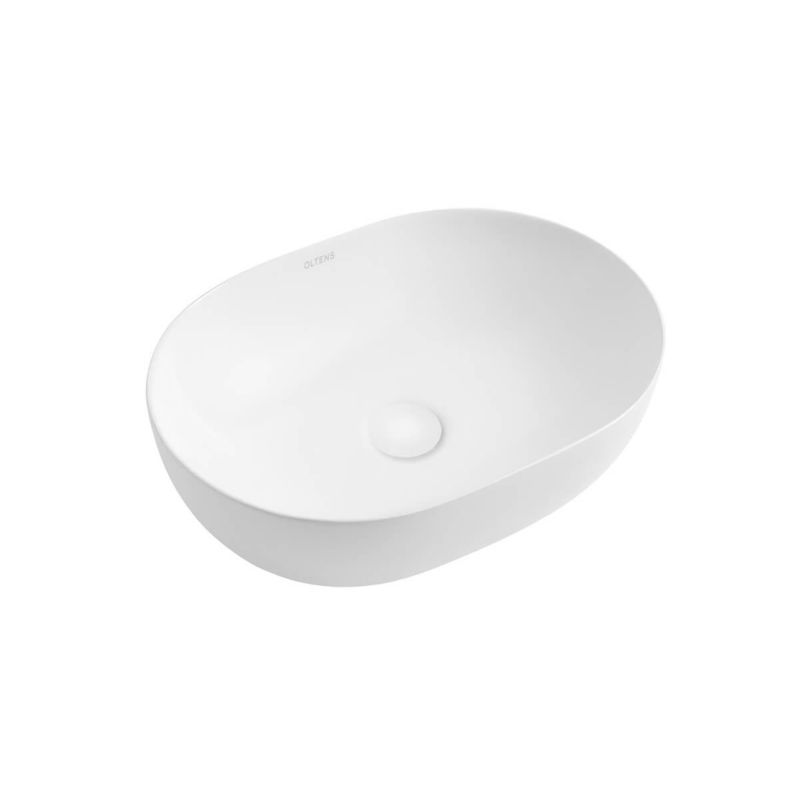 Umywalka Oltens Svale nablatowa owalna 48,5 x 35 cm biała SmartClean 1 szt.