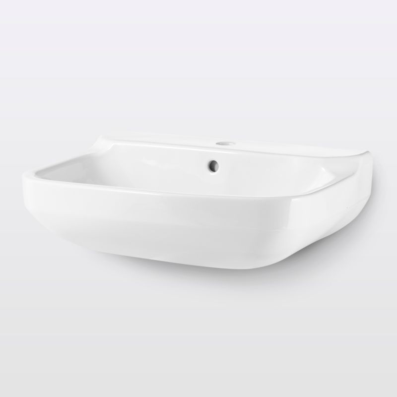 Umywalka ścienna GoodHome Teesta 40 x 56 cm z otworem na armaturę | CASTORAMA