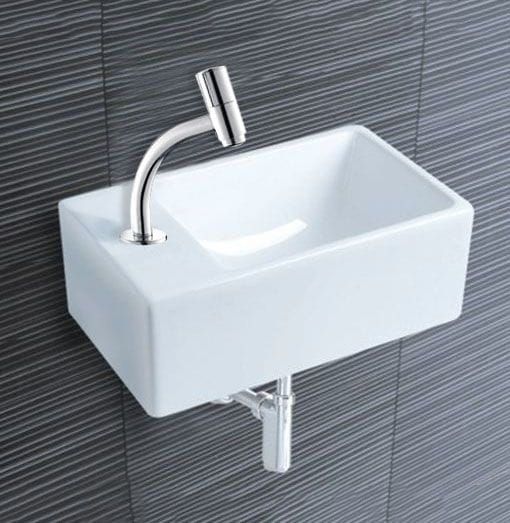 Umywalka Wiesbaden mała ceramiczna prostokątna lewa 1szt