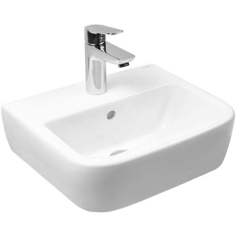 Oltens Vernal závěsné umyvadlo 40x32,5 cm, SmartClean, Keramika, Otvor pro baterii, 1 ks.