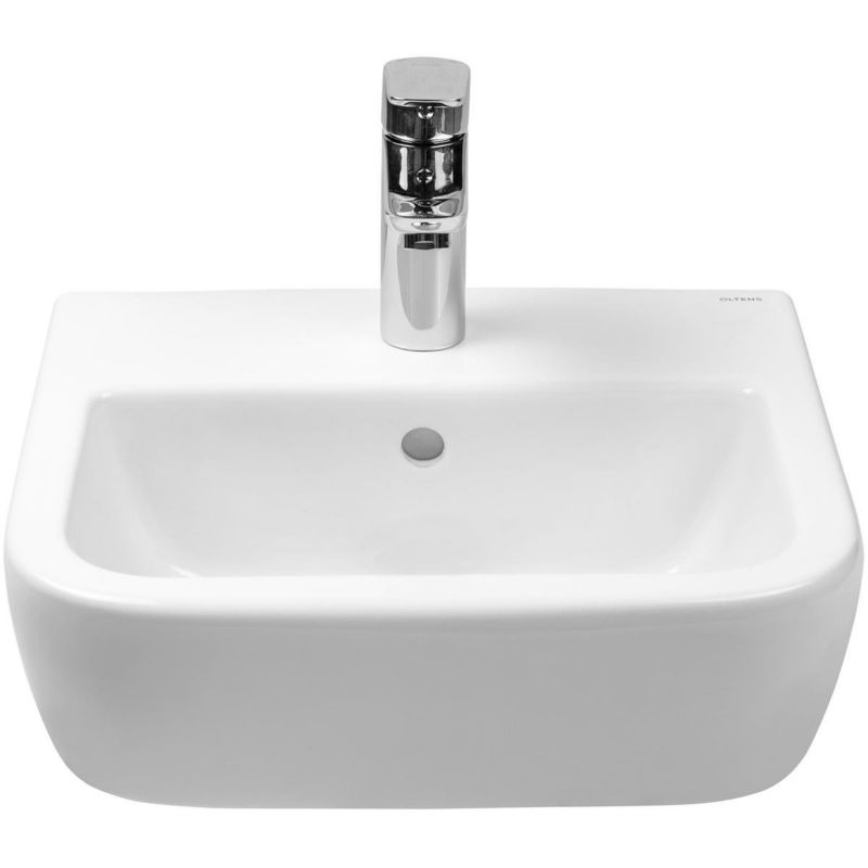 Oltens Vernal závěsné umyvadlo 40x32,5 cm, SmartClean, Keramika, Otvor pro baterii, 1 ks.