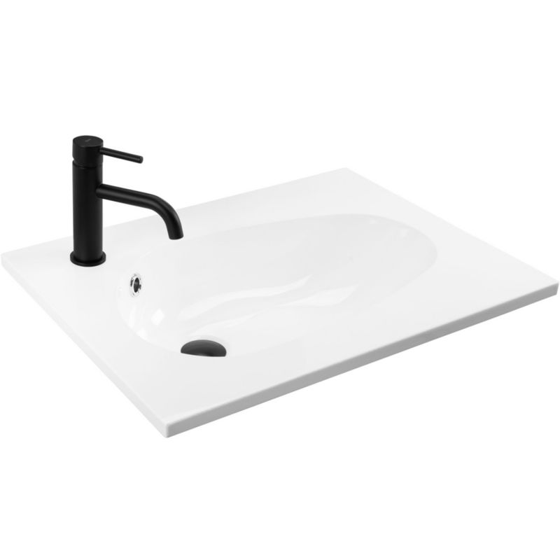 Umywalka Wpuszczana Rea Selena Prostokątny Biały 61X46,5X16,5Cm 1 Szt