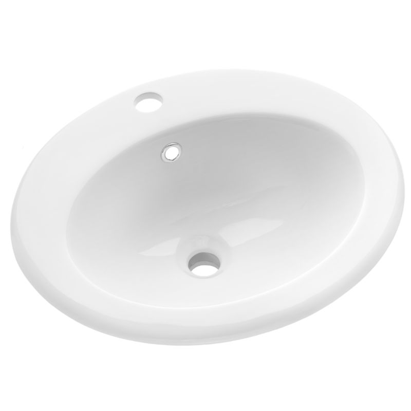 Umywalka wpuszczana w blat Ajtra 50 cm, z otw. na bat. 1 szt.