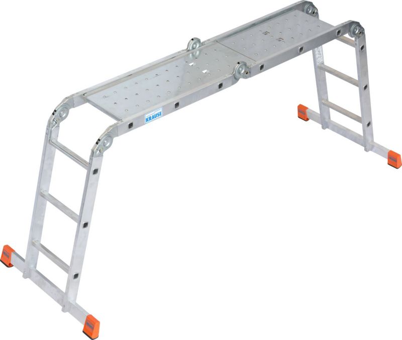 Uniwersalna drabina przegubowa KRAUSE MONTO ze szczeblami MultiMatic 4x3 z platformą 1 szt.