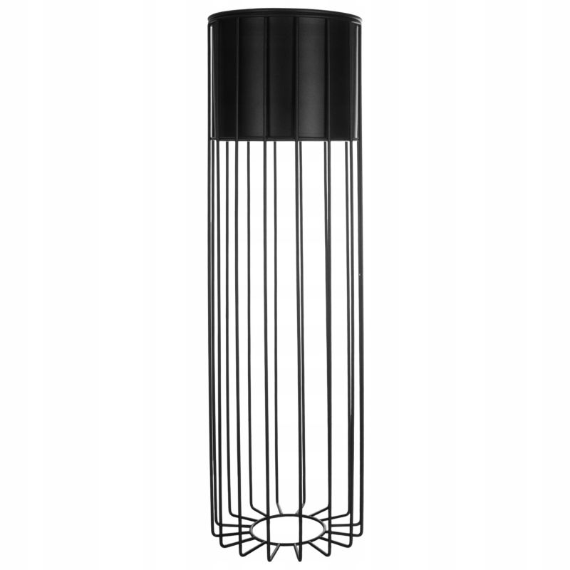Urokliwe Wnętrza Kwietnik Stojący Metalowy Czarny Matowy Stojak Loft Druciany 70Cm - 1 szt.
