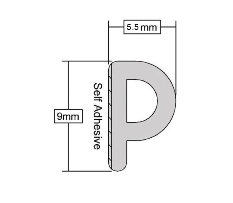 Uszczelka Diall profil P 24 m 9 mm biała