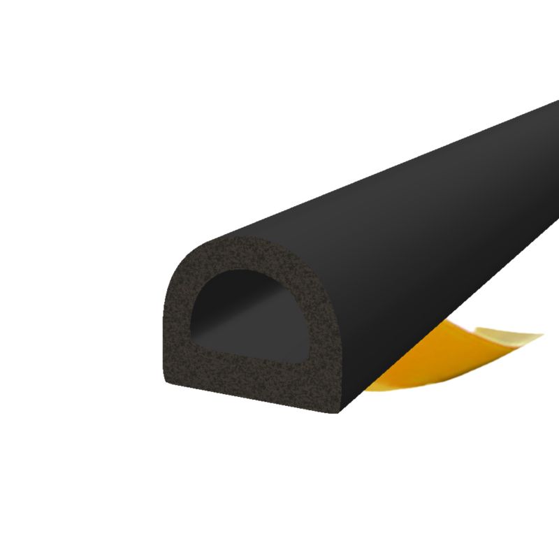 Uszczelka samoprzylepna KYCT EPDM do okien i drzwi D 12x10 mm 10 m czarna 1 szt