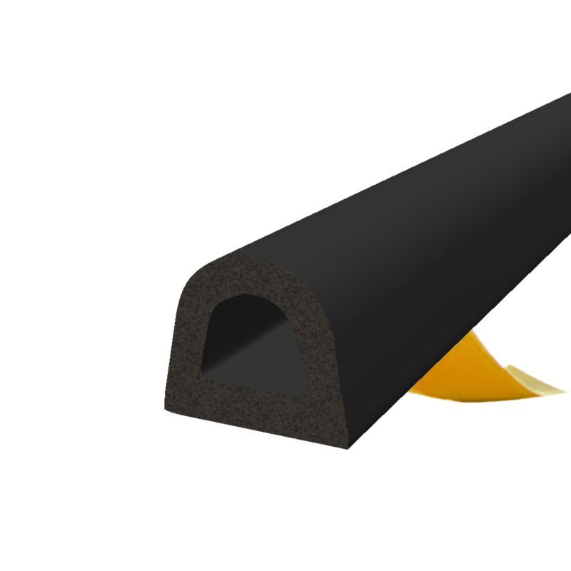 Uszczelka samoprzylepna KYCT EPDM do okien i drzwi D 14x12 mm 40 m czarna 1 szt