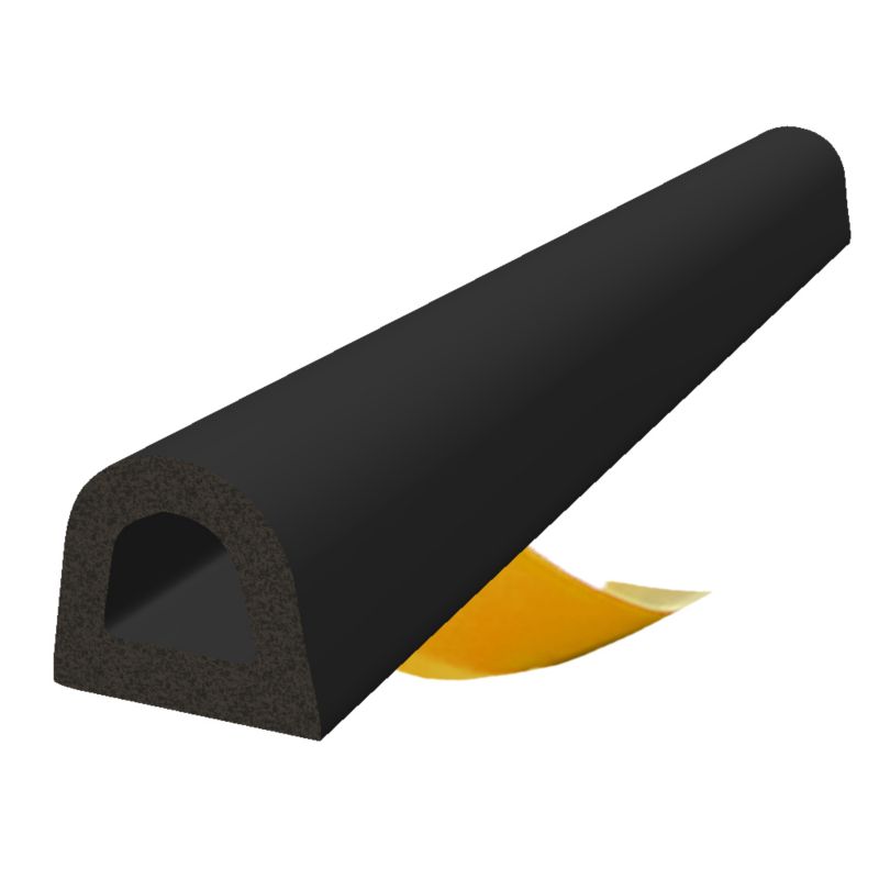 Uszczelka samoprzylepna KYCT EPDM do okien i drzwi D 14x12 mm 40 m czarna 1 szt
