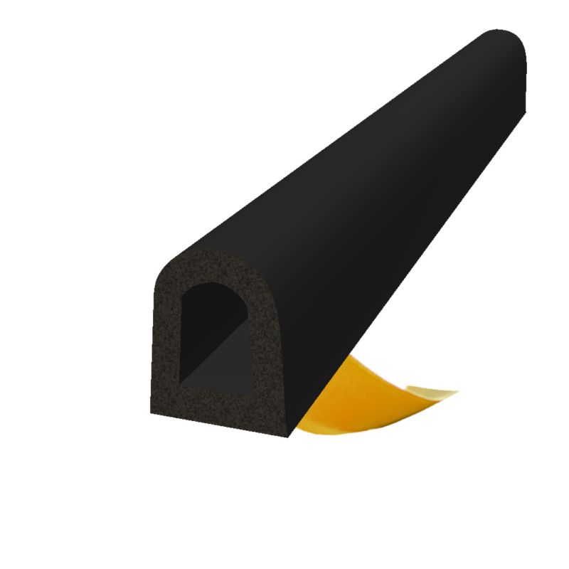 Uszczelka samoprzylepna KYCT EPDM do okien i drzwi D 8x10 mm 30 m czarna 1 szt