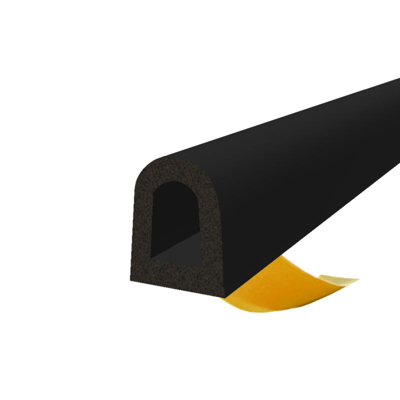 Uszczelka samoprzylepna KYCT EPDM do okien i drzwi D 8x10 mm 30 m czarna 1 szt