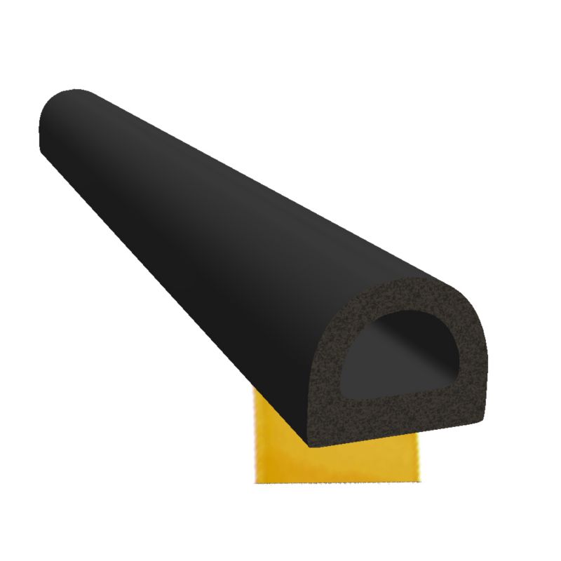 Uszczelka samoprzylepna KYCT EPDM do okien i drzwi D 9x7,5 mm 10 m czarna 1 szt