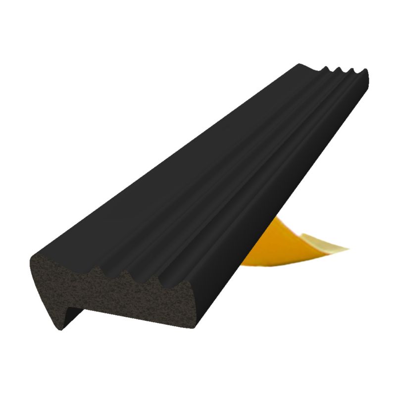 Uszczelka samoprzylepna KYCT EPDM do okien i drzwi E 13,5x6,4 mm 1 m czarna 1 szt