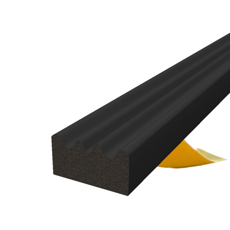 Uszczelka samoprzylepna KYCT EPDM do okien i drzwi E 15x8 mm 5 m czarna 1 szt