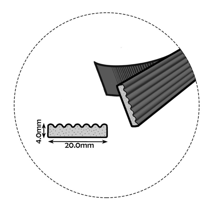 Uszczelka samoprzylepna KYCT EPDM do okien i drzwi E 20x4 mm 10 m czarna 1 szt