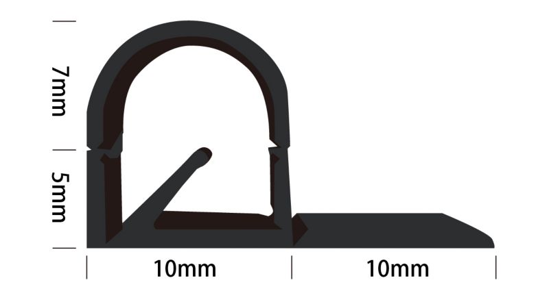 Uszczelka termoplastik Diall samoprzylepna 6 x 1 m czarna
