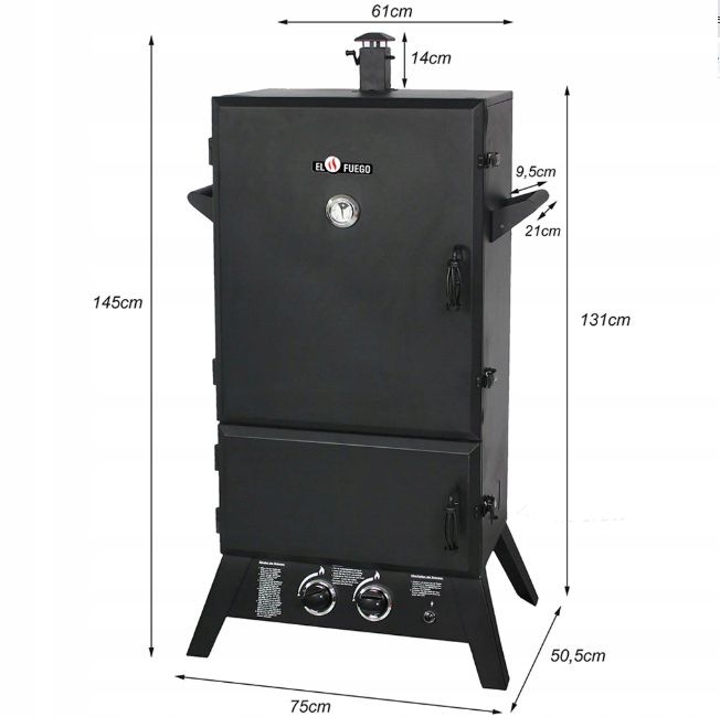 Wędzarnia + grill gazowy EL FUEGO Portland xxl  1szt.