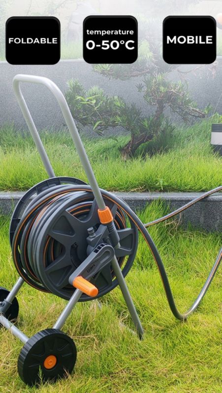 Wąż ogrodowy nawinięty na bębnie z pistoletem zraszającym i złączkami NEO TOOLS  30m 1/2" 1 kpl