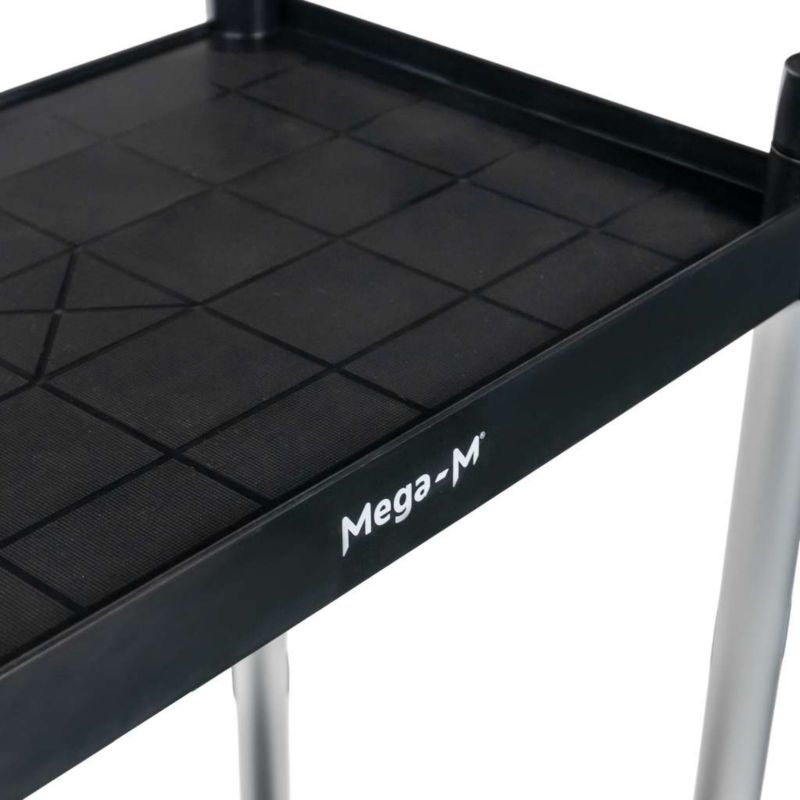 Wózek kelnerski cateringowy Mega-M do serwowania z tworzywa na kółkach 2 półki 80x40x95 cm czarny 1szt.