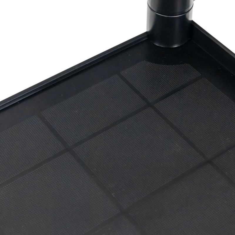 Wózek kelnerski cateringowy Mega-M do serwowania z tworzywa na kółkach 2 półki 80x40x95 cm czarny 1szt.