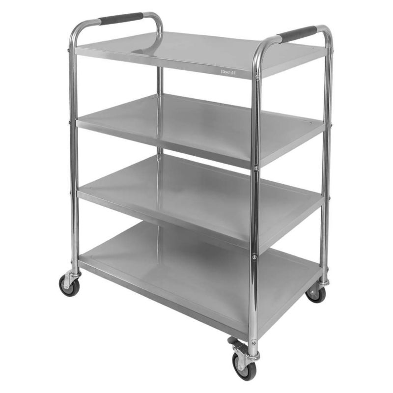 Wózek kelnerski cateringowy Mega-M X STANDARD ze stali nierdzewnej 4-półkowy 86x54x126 cm 1szt.