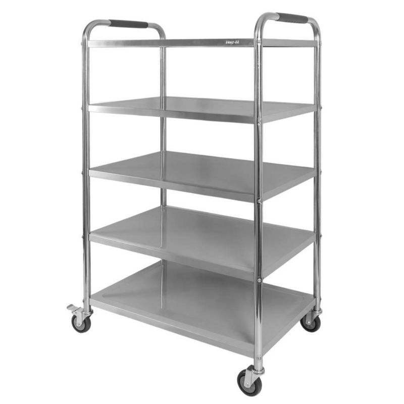 Wózek kelnerski cateringowy Mega-M X STANDARD ze stali nierdzewnej 5-półkowy 86x54x154 cm 1szt.