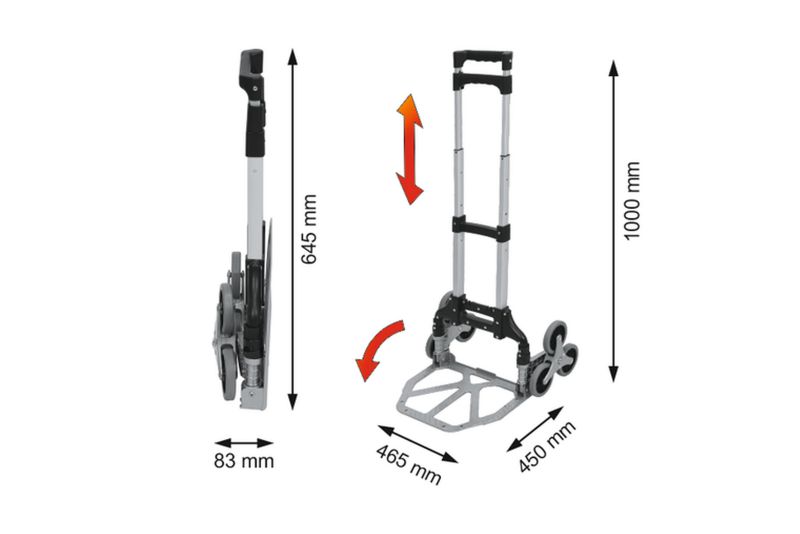 Wózek magazynowy schodowy VOREL 78662 składany transportowy 6 kółek 75 kg  1 szt