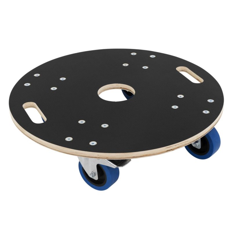 Wózek meblowy ECD Germany okrągły transportowy płyta sitodrukowa kółkami hamulcem nośność 800 kg pomoc do mebli 57x14,5 cm 1 szt.