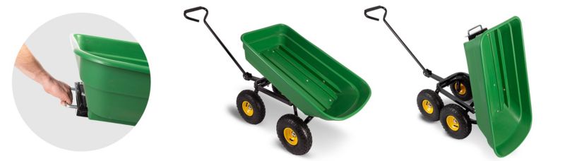 Wózek ogrodowy Humberg transportowy taczka wywrotka przyczepka 3w1 200 kg 1szt.