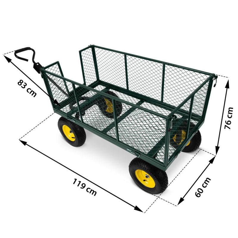 Wózek ogrodowy Humberg transportowy taczka wywrotka przyczepka 500kg 1szt.